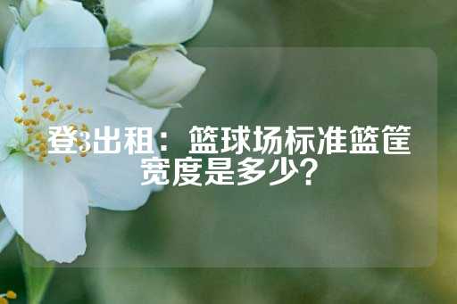 登3出租：篮球场标准篮筐宽度是多少？