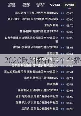 2020年欧洲杯哪里直播 全球直播平台搜罗